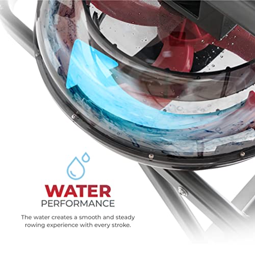 Sunny Health & Fitness Smart Obsidian Surge 500 m Water Rowing Machine - SF-RW5713SMART Sunny Health & Fitness