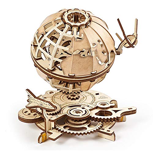 UGEARS Globe - Wooden Educational Puzzle Idea Self Assembling Mechanical 3D Model DIY Brain Teaser UGEARS