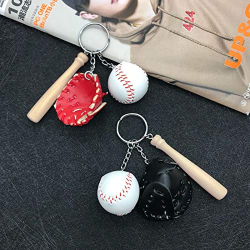 OLYCRAFT 60pcs Unfinished Mini Wooden Baseball Bats 3 Inch Half Drilled Natural Wood Baseball Bat Unpainted Baseball Bat Beads for Keychain OLYCRAFT