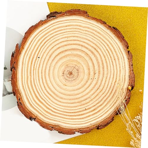 BESPORTBLE 12pcs Bark Coasters Wood Coasters with Bark Succulent Pot Holder Wood Disc Coasters Unfinished Wood Slices Table Cup Base Cork Base Under BESPORTBLE