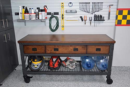 Duramax Rolling Workbench Furniture 72 in. x 24 in. with 3 Drawers, for Home, Garage, Workshop DURAMAX