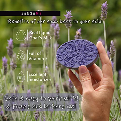 ZenseMe 5.5 LB - Goats Milk Soap Base | Melt and Pour supplies kit for soap making, SLS/SLES & PEG free | Best Natural Organic Vegetable Ingredients ZenseMe