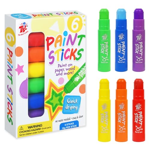 TBC The Best Crafts Paint Sticks,12 Classic Colors, Washable Paint,  Non-toxic, Tempera Paint Sticks for Kids and Students - Yahoo Shopping