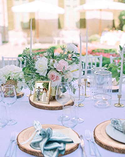 Wood Slices 4 Pcs 9.8-12Inch Large Wood Rounds Unfinished Wood Circles Natural Wood Slices for Centerpieces/Table BeNiNat