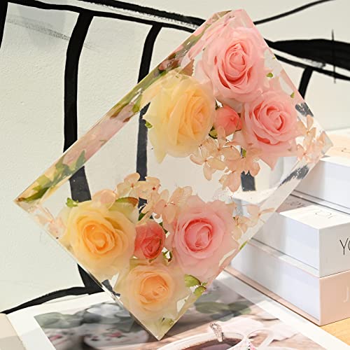 Large Rectangular Resin Silicone Mold,Bookends Resin Molds, Crystal Epoxy Casting Resin Molds for Flowers Preservation,Office Home Decoration, Sakolla