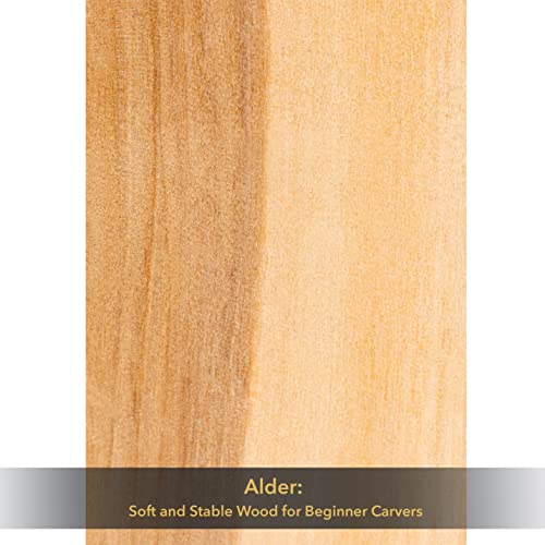 BeaverCraft BW10 Alder Wood Carving Blocks Wood for Whittling Carving Wood Blocks Whittling Wood Wooden Blocks for Crafts Wood Carving Wood Blank BeaverCraft