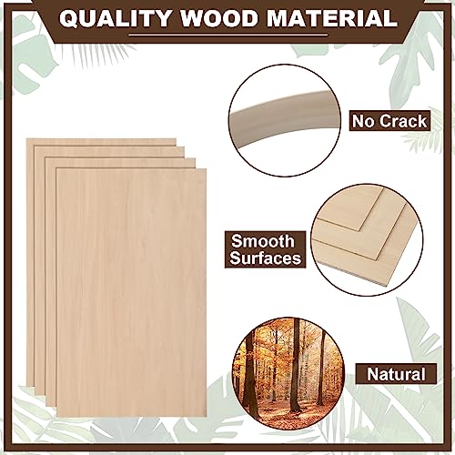 Sasylvia 20 Sheets Balsa Wood Sheets Basswood Sheets for Crafts Plywood Sheets Unfinished Wooden Boards Rectangular Wood Planks for DIY Models Sasylvia