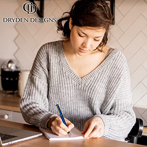 Dryden Designs Fountain Pen - Medium Nib | Includes 24 Ink Cartridges (12 Black 12 Blue) and Ink Refill Converter | Calligraphy Pen, Consistent Dryden Designs