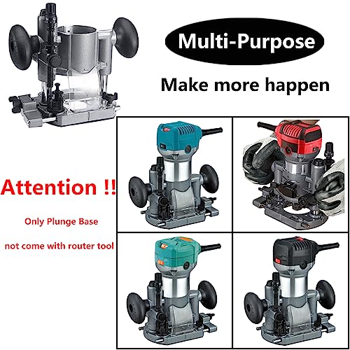 Dobetter Plunge Router Base For Compact Router, Aluminum Plunge Router Bracket Compatible with 65mm Diameter Palm Router-DBPB700 Dobetter