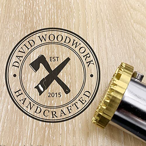 Arokimi Custom Electric Wood Branding Iron - Personalised Logo Stamp for Woodwork and Leather Craft (1"x1") Arokimi