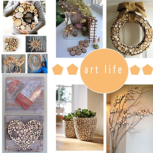 LAZACA Small Wood Slices Crafts Cookies Log Rounds 100Pcs 1.5-2.5cm Rustic Wedding Centerpieces Ornaments DIY, Unfinished Natural Wood Pieces LAZACA