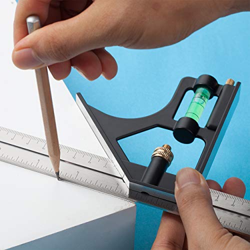 Mr. Pen- Combination Square, 12" Combo Square, Carpentry Tools, Carpenter Square, Woodworking Tools,Framing Square, T Square, T Ruler, Combination Mr. Pen