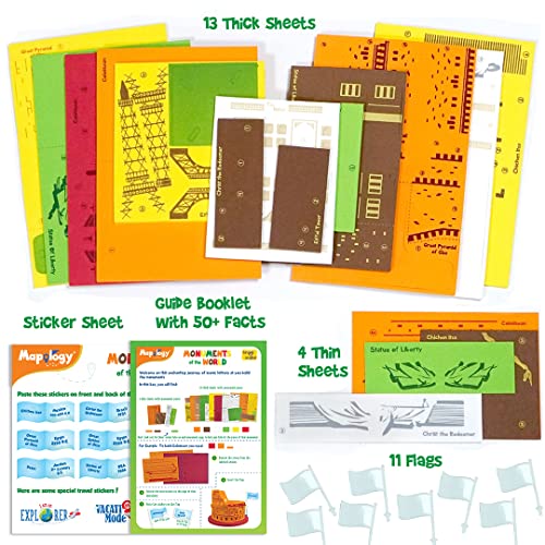 Imagimake Mapology Monuments of World | 3D Puzzles for Kids Ages 8-10 | Learning & Educational Toys for Kids 5-7 | Puzzles for Kids Ages 4-8 | Imagimake