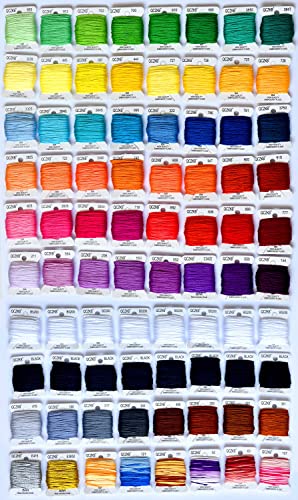 QCZKB 188 Embroidery Floss Set Including Cross Stitch Threads Friendship Bracelet String with 2-Tier Transparent Box, Floss Bobbins and Cross Stitch QCZKB