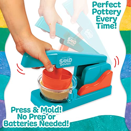 Made By Me! Sand Dough Sculpt & Paint Creations! Pottery Press, Sand Dough Bowl Kit, Paint & Create Your Own Pottery, Mess-Free Pottery Kit for Kids, Made By Me
