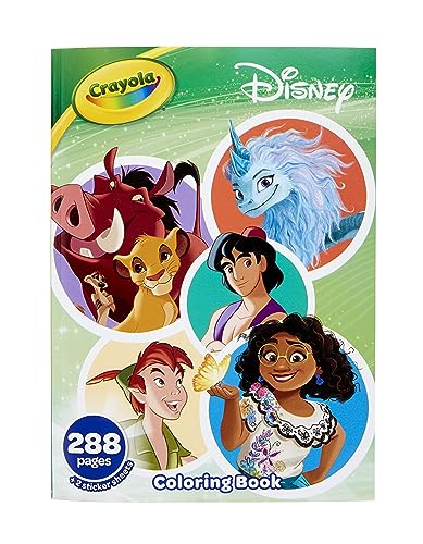 Crayola Coloring Book, Big Book of Disney Animation, 288 Coloring Pages, Gift for Kids, Age 3, 4, 5, 6 Crayola