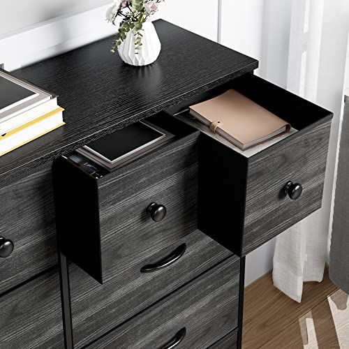 Nicehill Dresser for Bedroom with 10 Drawers, Storage Drawer Organizer, Tall Chest of Drawers for Closet, Living Room, Hallway, Entryway, Fabric Nicehill