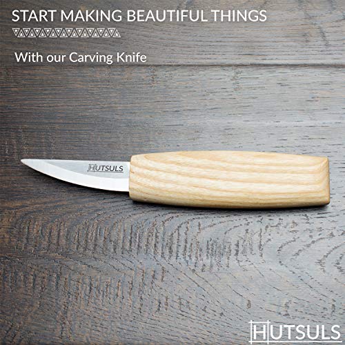Hutsuls Wood Whittling Knife for Beginners - Razor Sharp Wood Carving Knife in a Beautifully Designed Gift Box, Sloyd Woodworking Knife for Men, Hutsuls