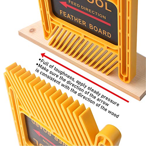 BI-DTOOL Featherboards, Adjustable Woodworking Safety Device Feather-Loc for Table Saws Band Saws Router Tables Fences Woodworking Tools, 6.3 Inch BI-DTOOL