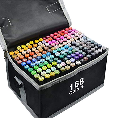 120 Colors Alcohol Markers Set, Dual Tips Blender Art Markers for Drawing,  Permanent Sketch Markers for Kids adult coloring, Alcohol Based Markers