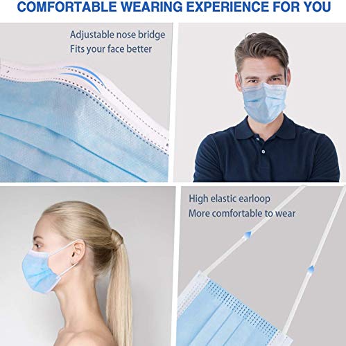 TATUBE 50Pcs Mouth, Disposable Face Mask for Unisex Outdoor, Protection Anti Dust Mask TATUBE