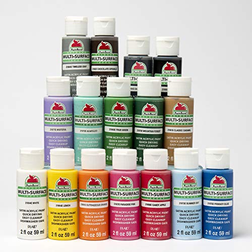Apple Barrel Multi-Surface Paint Set (2-Ounce), Colors, 32 Fl Oz, 16 Piece Apple Barrel
