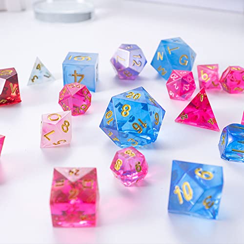 Resin Dice Molds Epoxy Casting Kit Set Number Resin Casting Standard Game Dice Square Triangle Dice Mold Polyhedral Game Dice Molds DIY Epoxy Resin Eforcase