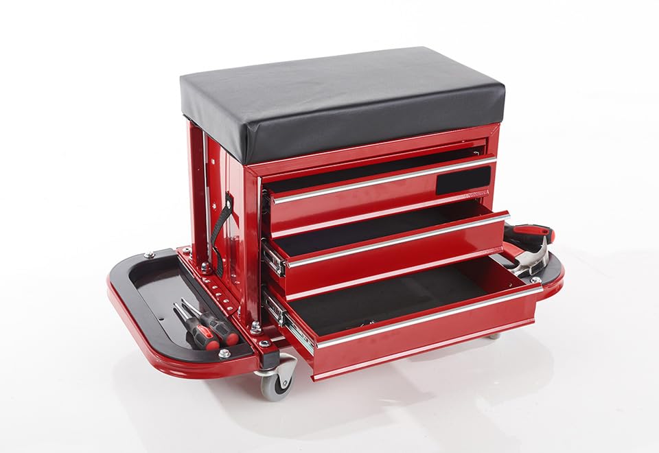 Sharper Image Rolling Toolbox Stool by Sharper Image Sharper Image
