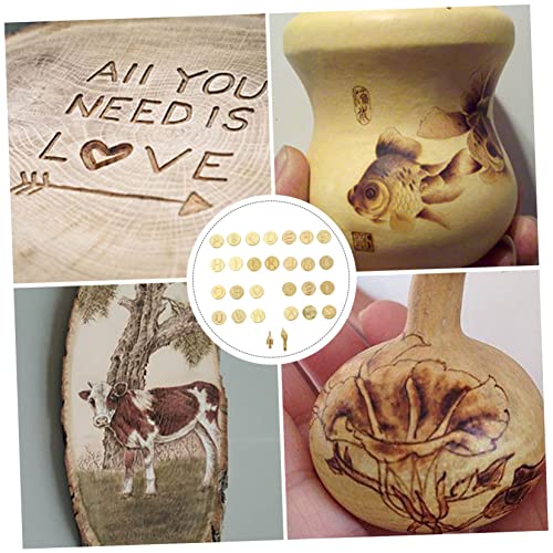 NOLITOY 2 Sets Copper Letter Wood Burning Tip Kit for DIY Personalisation NOLITOY