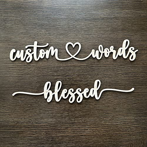 Custom Wood Signs Personalized Sign Letters for Nursery Crib Decor Letters Unfinished laser cut Custom Lettering Prnnt