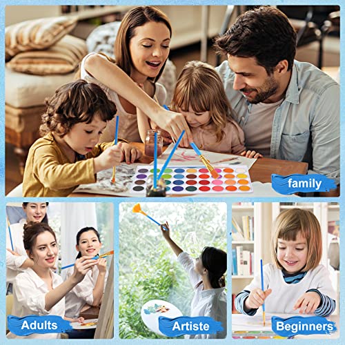 AROIC Painting Brush Set, 20 Packs /240 Pcs, Nylon Brush Head, Suitable for Oil and Watercolor, Perfect Suit of Art Painting, Best Gift for Painting AROIC