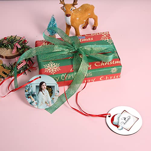 SAVITA 20pcs Sublimation Blank Pendants, 3.15inch in Diameter MDF Personalized Sublimation Pendant Round Blank Discs Halloween Christmas Ornaments SAVITA