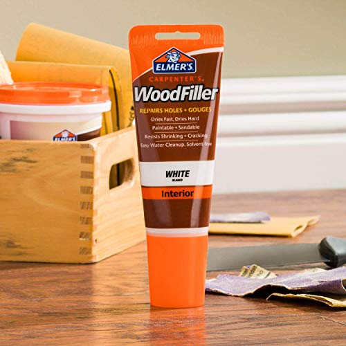 Elmer's E855 Carpenter's Wood Filler, 3.25-Ounce Tube, White - 6 Pack Elmer's