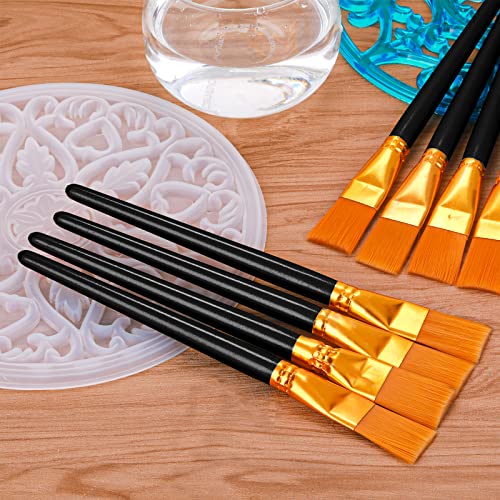20 Pieces Paint Brushes for Acrylic Painting, Nylon Paint Brushes 1 Inch Wide Flat Paint Brushes Set for Artists Professional Amateurs Gouache & Thinp