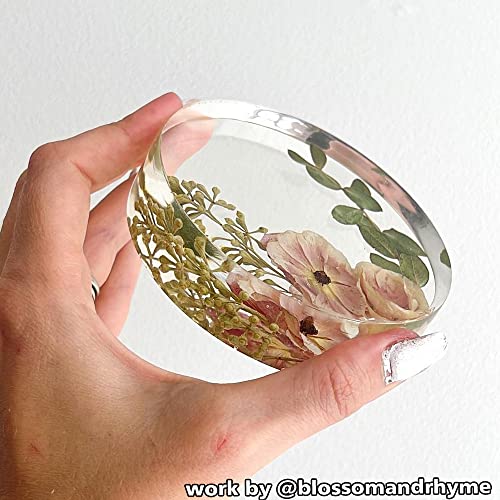 RESINWORLD Deep Coaster Molds, Round Coaster Resin Molds, Small Coaster Silicone Molds for Resin Casting, for Flower Bouquet Preservation ResinWorld