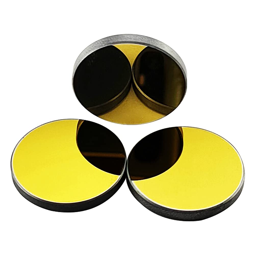 DGHUNST 3PCS Laser Si Mirrors Dia. 20mm 0.98inch for CO2 Laser Engraver Cutter 10W-200W, Si Mirror Silicon Material Reflector Lens for CO2 Laser DGHUNST