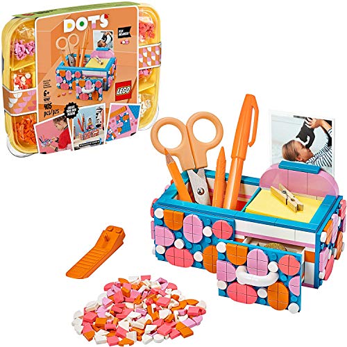 LEGO DOTS Desk Organizer 41907 DIY Craft Decorations Kit for Kids who Like Designing and Redesigning Their Own Room Decor Items to Use, Makes a Fun LEGO