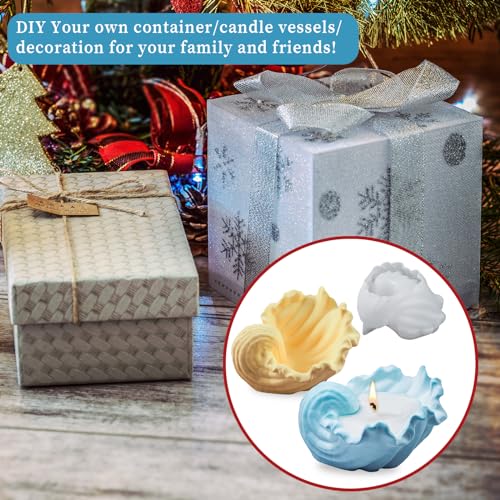 Wehous Unique Holder Resin Molds Silicone, Wave Shell Tray Silicone Mold, Bowl Epoxy Resin Casting Mold for DIY Jewelry Plate Candle Holder Candy Wehous