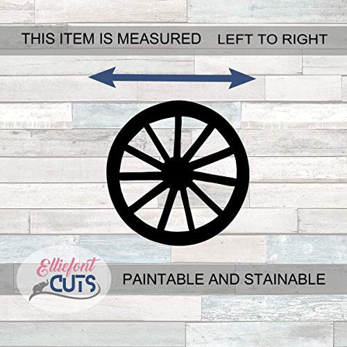Wagon Wheel Wood Cutouts for crafts, Laser Cut Wood Shapes 5mm thick Baltic Birch Wood, Multiple Sizes Available Elliefont Styles