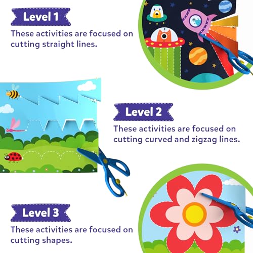 Skillmatics Art & Craft Activity Kit - Snip, Snip, Practice Scissor Skills, Craft Kits & Supplies, 25 DIY Activities, Gifts for Toddlers, Girls & Skillmatics