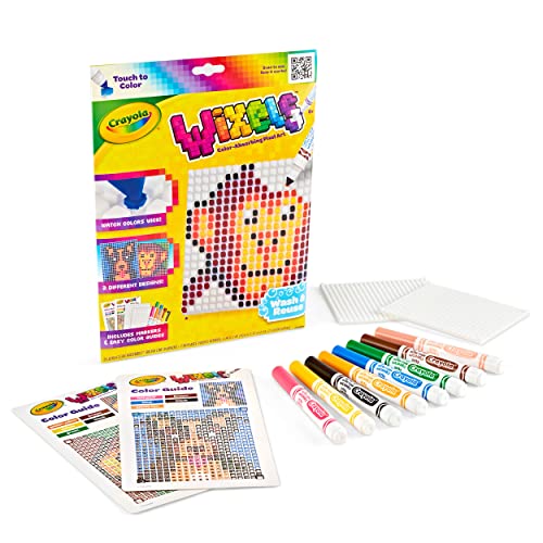 Crayola Wixels Animals Activity Kit, Pixel Art Coloring Set, Gift for Kids, Ages 6, 7, 8, 9 Crayola