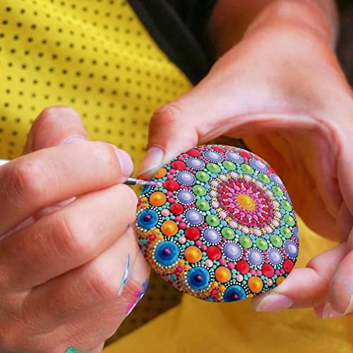 Lulonpon 12 Pieces Large Painting Rocks, 3-4 Inches White Rocks for Painting,Smooth Rocks Bulk,Flat Rocks,Natural Smooth Surface Arts and Crafting Lulonpon