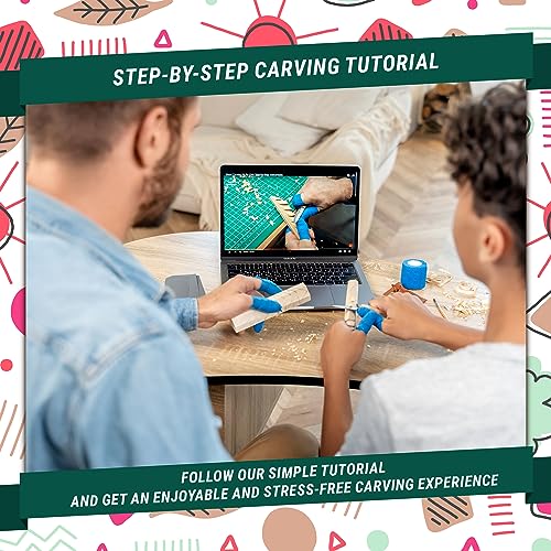 BeaverCraft Wood Carving Kit for Kids & Beginner DIY08 - Wood Whittling Kit for Kids Woodworking Starter Kit Hobby Kits for Boys Wood Crafts Projects BeaverCraft