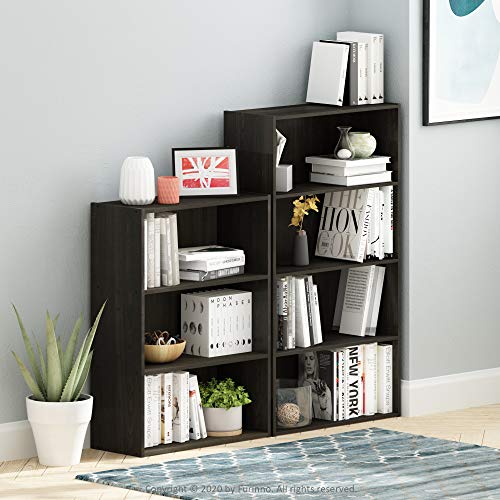 Furinno Pasir Espresso 4-Tier Bookshelf for Stylish Storage Furinno