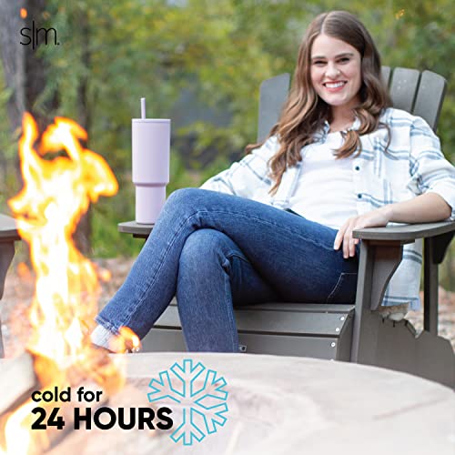 Simple Modern 40 oz Tumbler with Handle and Straw Lid | Insulated Cup Reusable Stainless Steel Water Bottle Travel Mug Cupholder Friendly | Gifts for Simple Modern