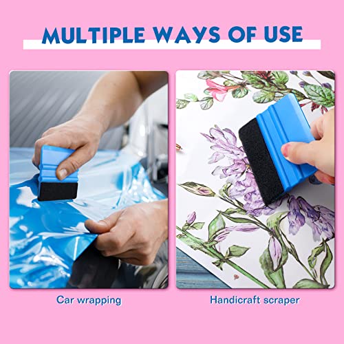 4 Pcs Weeding Tools for Vinyl, 2 Pcs Air Release Pen Glitter Craft Vinyl Weeding Pen Point Retractable Pin Pen with 2 Pcs Felt Squeegees Vinyl Spakon