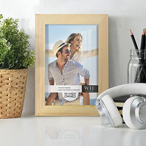 Renditions Gallery 5x7 inch Picture Frame Nature Wood Grain Frame, High-end Modern Style, Made of Solid Wood and High Definition Glass for Wall and Renditions Gallery