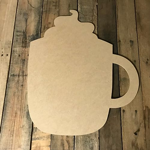 Hot Cocoa Mug, Craft Unfinished Wood Shape, Wood Cutout, Build-A-Cross Build-A-Cross