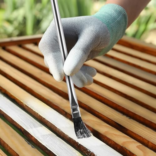 TIYIY Acid Brush, 36 Count 3/8 Inch Acid Flux Brushes with Tin-Plated Handle and Natural Bristle, Disposable Acid Brush for Soldering, Woodworking, TIYIY