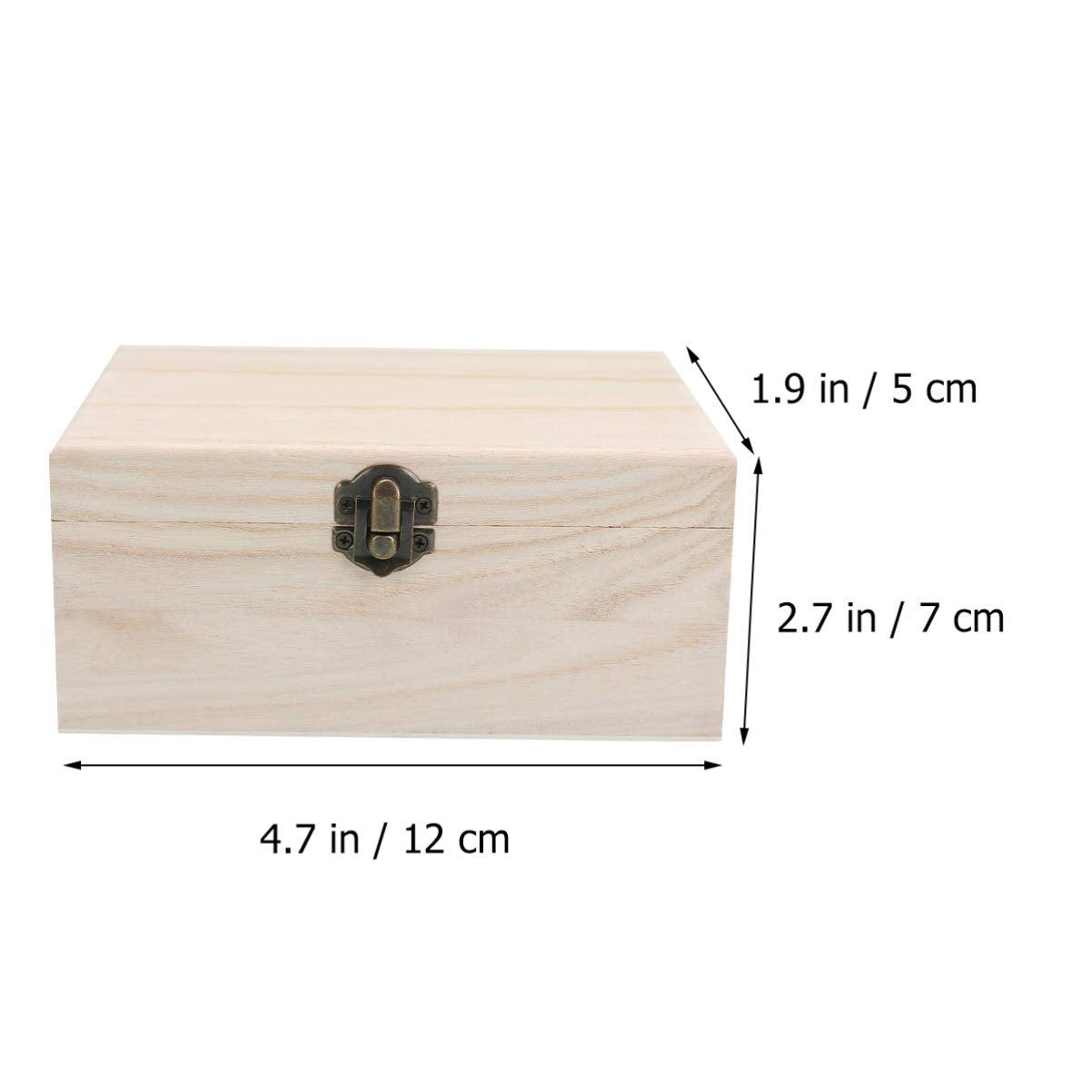 Milisten Unfinished Chest 3 Pcs Jewelry Wooden Lock Case Trinket Storage Chest Wooden Chest Sundries Storage Tray Wood Trinket Tray Wood Case Bamboo Milisten